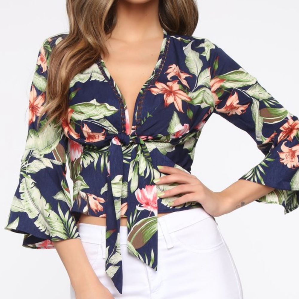Maui tropical blouse